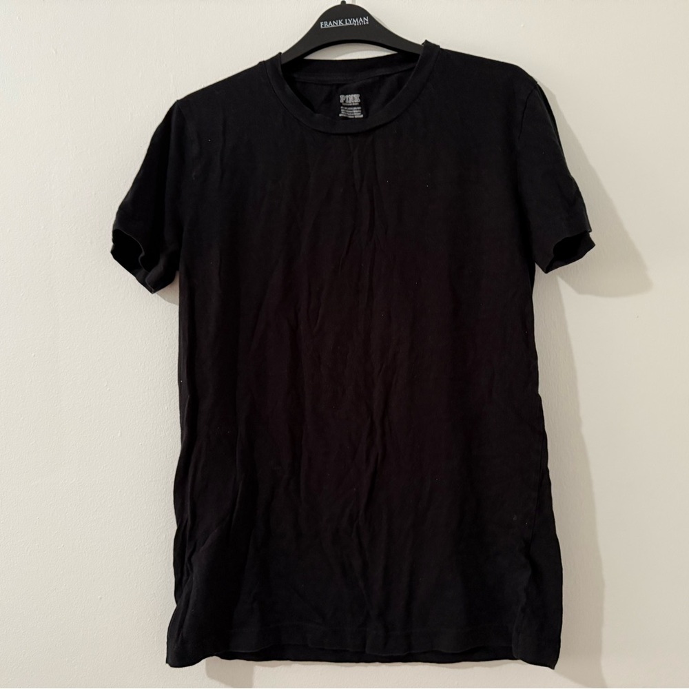 PINK Victoria's Secret Black Short Sleeve Tee